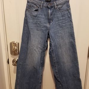Uniqlo 27 super wide leg high rise jeans